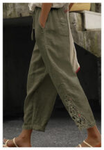 Women's Casual Pants Baggy Straight Trousers - Image 10