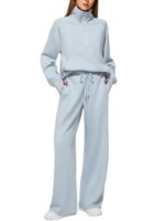 Solid Color Long-sleeved Sweater Trousers Suit Women's Suit - Image 9