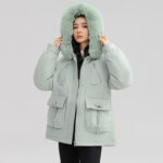 Horn Button Parka Women's Loose - Image 10