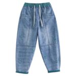 Women's Summer Fashion Ripped Ninth Jeans - Image 2
