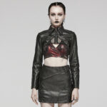 Women's Dark Sweet Cool Short Leather Coat