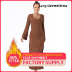 Women's Fashion Simple Solid Color Dress - Image 6