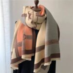 Korean Style Contrast Color Artificial Cashmere Scarf Women's New Winter - Image 8