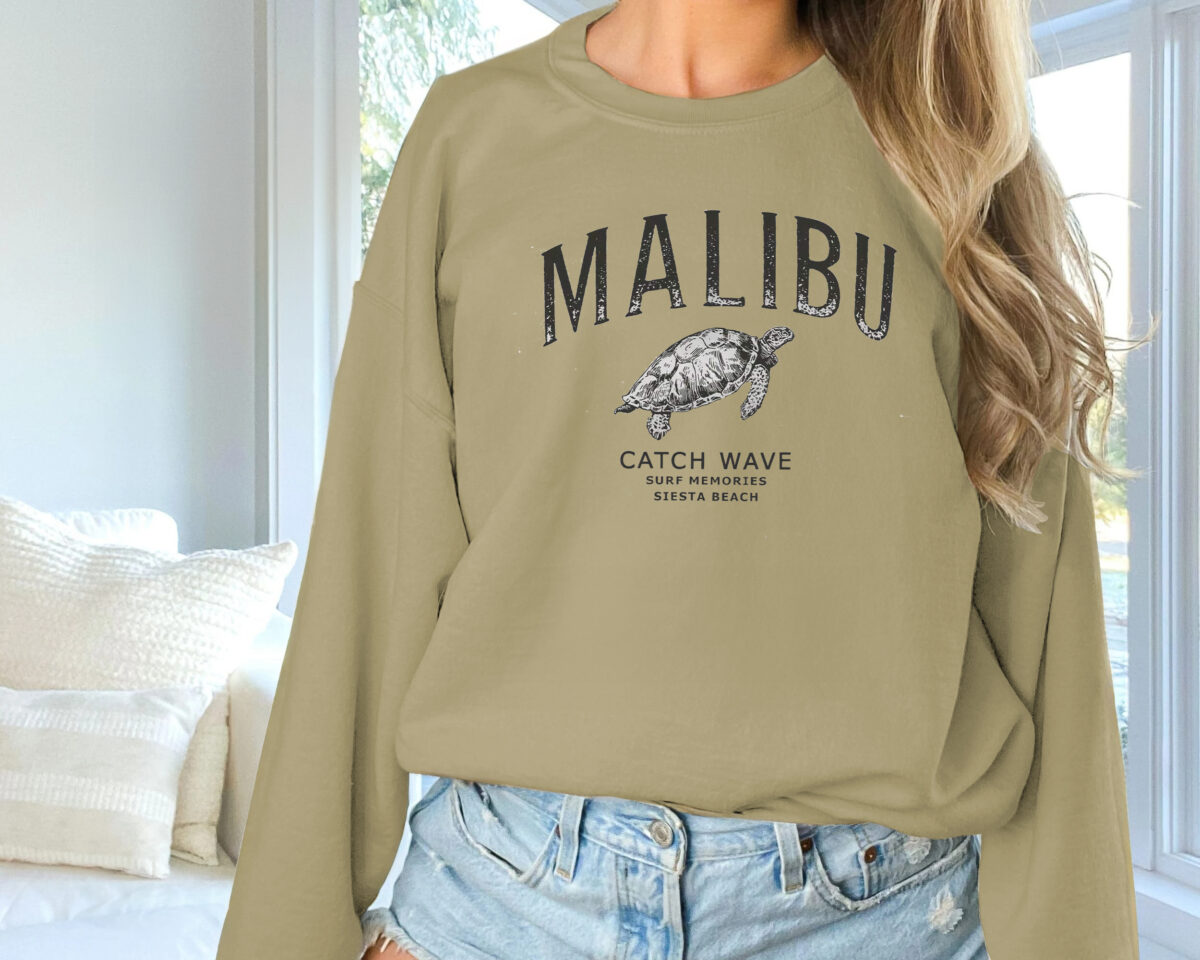 Women's Fashionable Solid Color Printed Long Sleeved Sweatshirt - Image 1