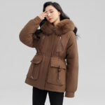 Horn Button Parka Women's Loose - Image 9