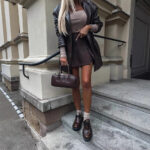European And American Artificial Leather Corset Suit Collar Jacket - Image 2