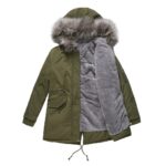Parka Cotton-padded Coat Mid-length Hooded - Image 8