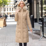 Winter Long Coat With Thickened Fur Collar Straight Slim Cotton-padded Jacket Women - Image 5