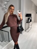 Fashion Solid Color Two-piece Set Woolen Skirt - Image 7