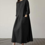Autumn Solid Elegant Dress For Women - Image 9