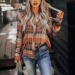 Women's Plaid Long-sleeved Shirt - Image 2