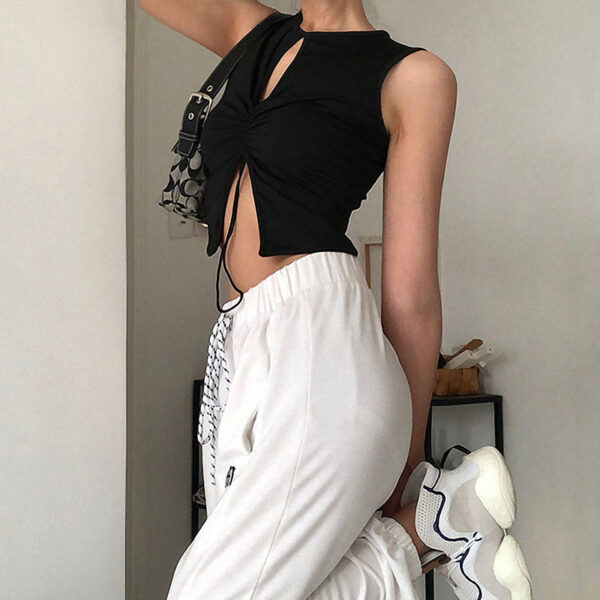 Drawstring Knit Top