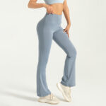 High-waist Lifting Yoga Flared Pants, Nude Sensation Fitness Breathable Sports Leggings - Image 3