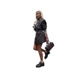 European And American Artificial Leather Corset Suit Collar Jacket - Image 5