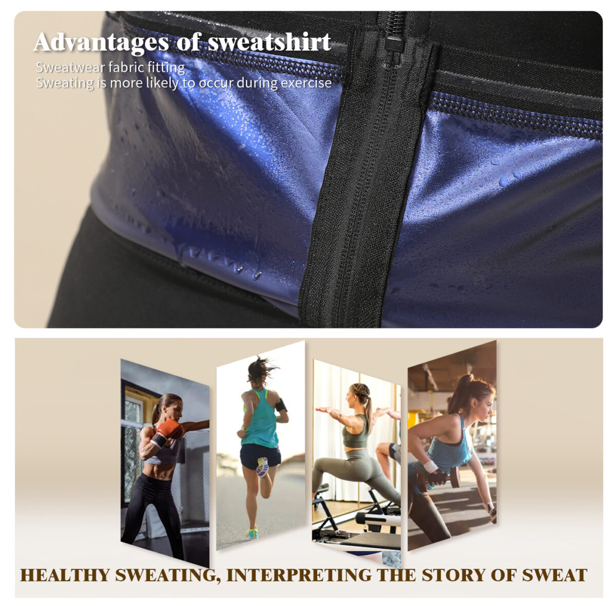 Zip Vest Shapewear Storm Sweatshirt - Image 2