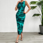 Elegant Slim Sleeveless Mesh Dress