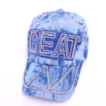 Korean Style Hat Fashion Hat New Women's Hat Baseball Cap Rhinestone Denim Wholesale - Image 3