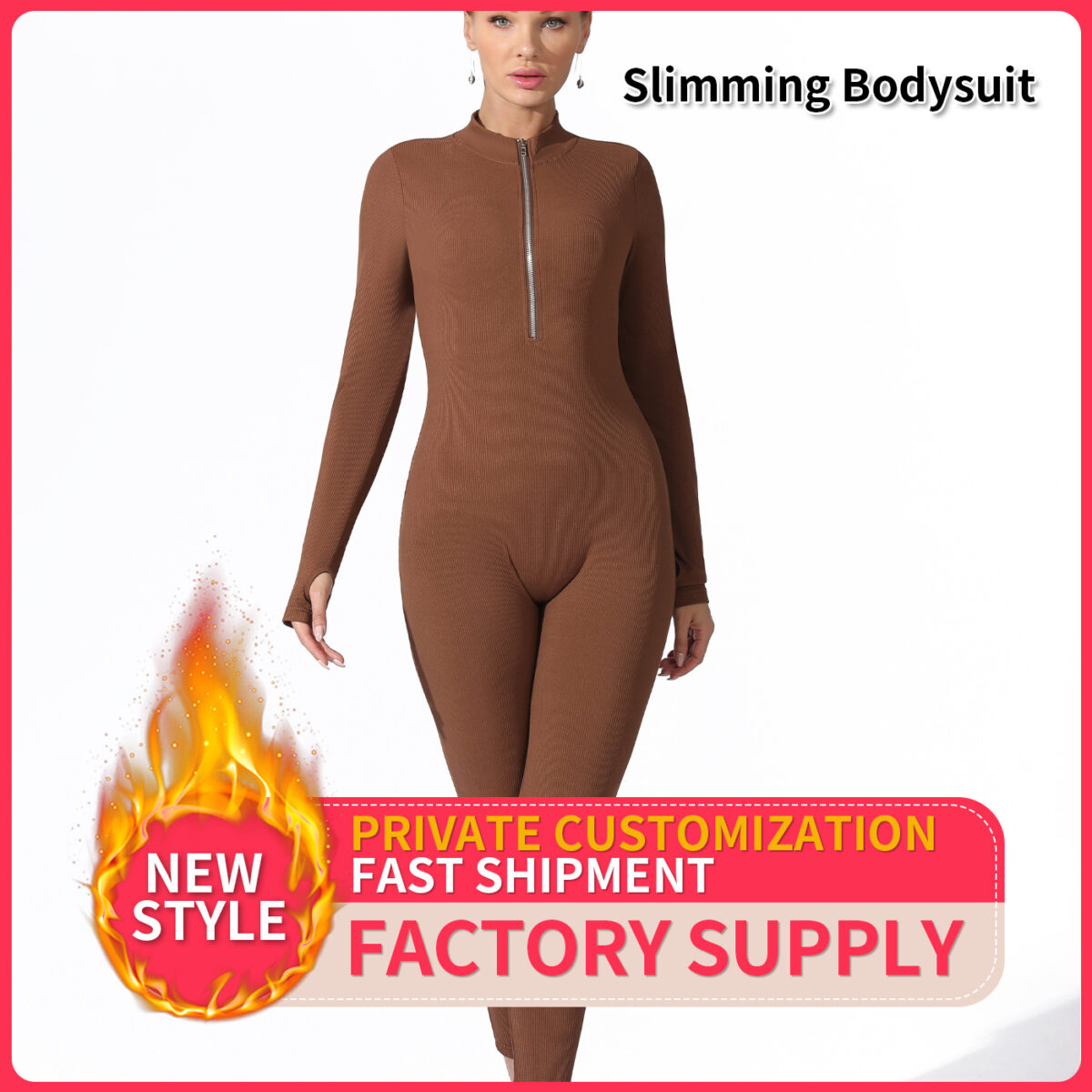 Women's Fashion Simple Solid Color Bodysuit - Image 3