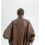 Troniche Steel Stamp PU Leather Motorcycle Jacket For Women - Image 4