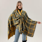 Women's Fashion Gingham Check Warm Scarf - Image 3
