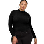 Women's Half-high Collar Long Sleeves T-shirt Slim Bottoming Shirt - Image 8