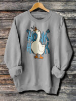 Women's Long Sleeved Honk Honk Printed Hoodie - Image 4