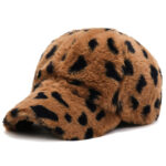 Fashion Leopard Fleece Baseball All-matching Peaked Cap - Image 8