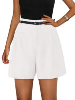 Elastic High Waist Wide Leg Casual Shorts - Image 3