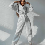 Sports And Casual Women's Hooded Jumpsuit - Image 3