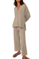 European And American Solid Color Fashion Loose Leisure Suit Two-piece Set - Image 9