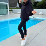 Women's Solid Color Hooded Sweatshirt Two-piece Set - Image 2