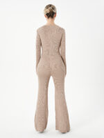 Zippered Round Neck Flared Trousers - Image 6