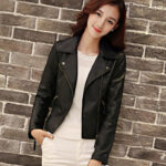 European And American Motorcycle Women's Clothing Leather Coat - Image 4