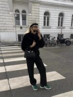 Women's Round Neck Long Sleeve Faux Fur Coat - Image 9