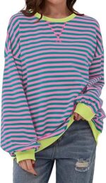 Striped Sweatshirt In Contrasting Colors - Image 3