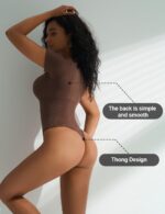 European And American Square-neck Cinched Corset Close-fitting Seamless Short Sleeve T-back - Image 2