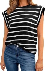 Crew Neck Striped Vest Sweater - Image 2