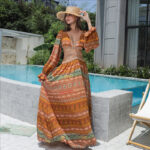Women's Floral Large Hem Dress - Image 9