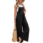 Women's Clothes Hot-selling Solid Color Casual Suspender Trousers Overall - Image 10