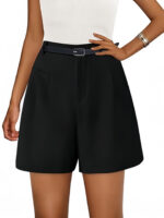 Elastic High Waist Wide Leg Casual Shorts - Image 5