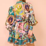 Casual Fashion Printing Shirt Cardigan Temperament Wild Dress - Image 4