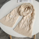 Sweet Labeling 8-word Twist Apricot Small Scarf - Image 6
