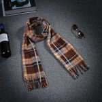 Autumn And Winter Black And White Plaid Plus-sized Thickening Thermal Men's And Women's Scarf - Image 4