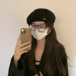 Big Head Circumference Makes Face Look Smaller Beret Winter All-matching Painter Cap - Image 3