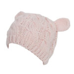 Hand Made 3D Cute Knitted Cat Ear Beanie For Winter - Image 4