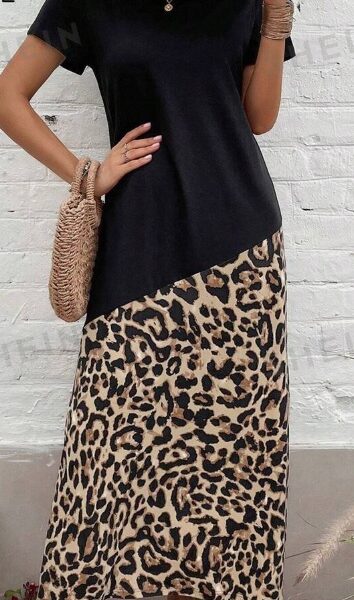 Leopard Print Tee Dress