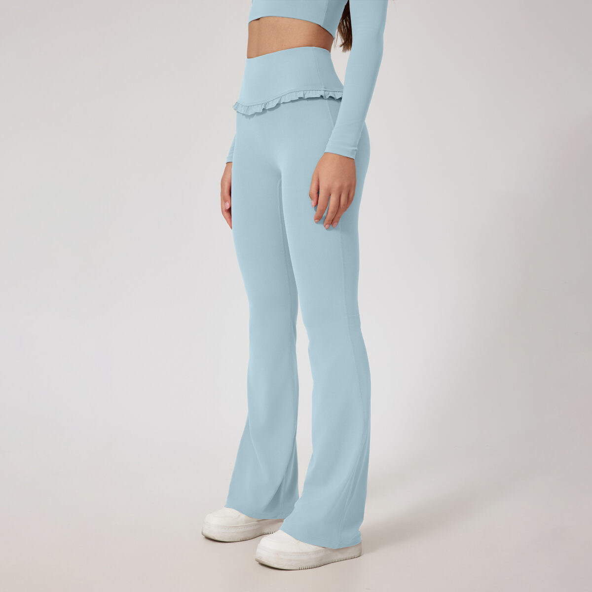 High Waist Hip Lift Lace Nude Feel Yoga Pants Running Fitness - Image 1