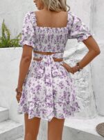 Two Piece Set With Ditsy Floral Print Dress - Image 3