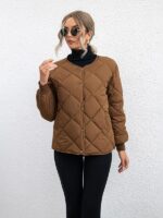 Diamond Check Casual Coat - Image 3