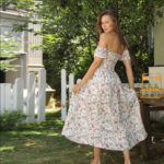Women's Off Shoulder Strapless Floral Dress - Image 8